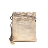 Gucci Metallic Leather Drawstring Pouch Secondhand