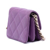 Secondhand Chanel CC Quilted Lambskin Coco Card Holder on Chain