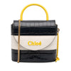 Secondhand Chloé Tricolor Croc Embossed Leather Aby Lock Satchel