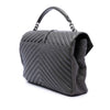 Saint Laurent Large Chevron Sheepskin Monogram College Satchel Secondhand