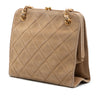 Secondhand Chanel CC Quilted Suede Kiss Lock Handbag