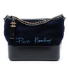 Secondhand Chanel Medium Wool Paris Hamburg Embroidered Gabrielle Hobo