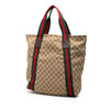 Gucci GG Canvas Web Tote Secondhand