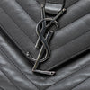 Saint Laurent Large Chevron Sheepskin Monogram College Bag Secondhand