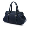 Prada Soft Calf Trimmed Tessuto Zip Top Satchel Secondhand
