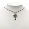 Secondhand Chanel Brass CC Strass Pendant Necklace