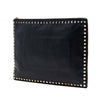 Valentino Large Leather Rockstud Clutch Secondhand