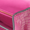Miu Miu MM Paris Emiuticon Jacquard and Croc Embossed Patent Crystal Chain Crossbody Secondhand