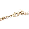 Chanel Gold Plated Rhinestones Heart Logo Choker Necklace Secondhand