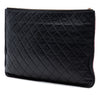 Secondhand Chanel Large CC Quilted Calfskin Camellia Printed O Case Clutch