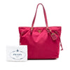 Secondhand Prada Saffiano Trimmed Tessuto Tote