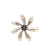 Chanel Gold Plated Faux Pearl Flower Brooch Secondhand