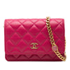 Chanel Mini CC Quilted Lambskin Pearl Samba Wallet On Chain Secondhand