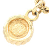 Dior Gold Plated Strass Round Pendant Necklace Secondhand