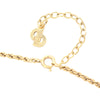 Dior Gold Plated Strass Round Pendant Necklace Secondhand