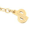 Dior Gold Plated Strass Round Pendant Necklace Secondhand