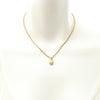 Dior Gold Plated Strass Round Pendant Necklace Secondhand