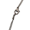 Secondhand Chanel CC Silver Plated Quilted Dog Tag Pendant Necklace