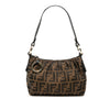 Fendi Zucca Canvas Shoulder Bag Secondhand