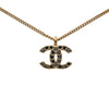 Chanel CC Gold Plated Strass Pendant Necklace Secondhand