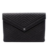 Secondhand Chanel Large Chevron Caviar Statement Envelope Clutch