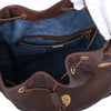 Secondhand Fendi Vintage Brown Leather Zodiac Medallion Bucket Bag - '90s