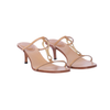 second hand Gucci by Tom Ford Tan Leather Kitten Heel Mules Horsebit Detail