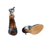 Secondhand Malone Souliers Snakeskin Lace-up Heels - '10s