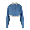 Secondhand Rubino Gaeta Crochet Collar Crop Shirt - '20s