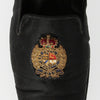 Ralph Lauren Black Satin Heeled Loafers - '90s Second hand