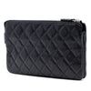 Chanel Small CC Quilted Caviar Zip Pouch Secondhand