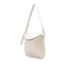 Bottega Veneta Brushed Calfskin Intrecciato Cradle Fold Over Shoulder Bag Secondhand