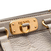 Prada Vitello Daino Canapa Logo Frame Satchel Secondhand
