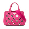 Secondhand Prada Small Canvas Canapa Grommet Satchel