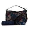 Dior Peter Doig Denim Camouflage Soft Saddle Bag Secondhand