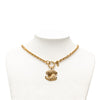 Chanel Gold Plated CC Quilted Pendant Necklace Secondhand