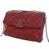 Secondhand Chanel CC Quilted Calfskin Double Stitch Hamptons Flap