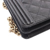 Chanel Quilted Caviar North South Boy Flap Secondhand