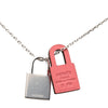 Hermès Palladium Plated and Swift O Kelly Pendant Necklace Secondhand