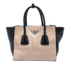 Prada Bicolor Glace Calf Twin Pocket Double Handle Satchel Secondhand