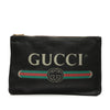 Secondhand Gucci Leather Logo Clutch