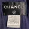 Secondhand Chanel Blue Herringbone Wool Jacket - 2000s
