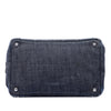 Prada Studded Denim Canapa Logo Satchel Secondhand