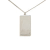 Louis Vuitton Brass Collier Plaque Damier Pendant Necklace Secondhand