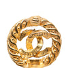 Chanel Gold Plated CC Round Clip On Earrings Secondhand