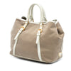 Secondhand Prada Canvas Canapa Logo Bow Satchel