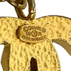 Secondhand Chanel Gold Plated Rhinestone CC and Camellia Hat Pendant Necklace