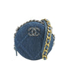 Chanel Denim 19 Round Clutch with Chain Secondhand
