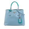 Prada Medium Bicolor Saffiano Cuir Double Satchel Secondhand
