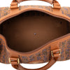 Burberry Logo Printed Canvas Boston Bag Secondhand